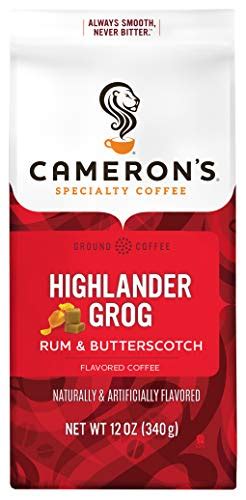 Cameron S Coffee Roasted Ground Coffee Bag Flavored Highlander Grog