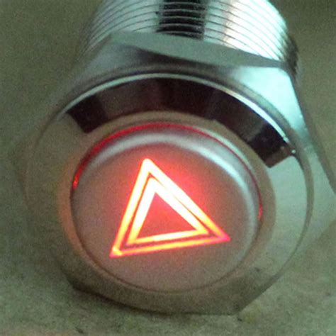 19mm Car EmergencyHazard Warning Flash Light Switch Push Button On Off