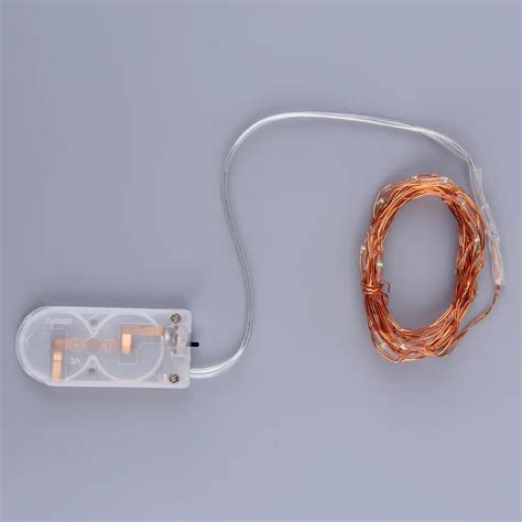10 Pcs 2m 20 Leds Button Battery Operated Led Copper Wire String Fairy