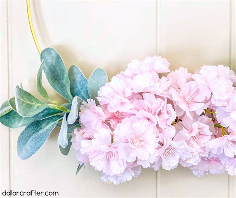 Homemade Cherry Blossom Hoop Wreath ⋆ Dollar Crafter