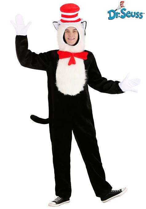 Premium Cat In The Hat Costume For Adults
