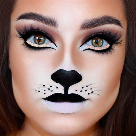Darken brows and create a bold cat eye with black eyeliner. Cute Cat Eye Makeup 21 Easy Cat Makeup Ideas For Halloween ...