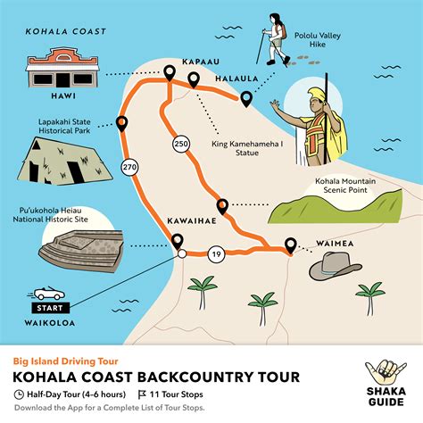 Shaka Guide S Kohala Coast Backcountry Tour Itinerary Self Guided Audio Tours Hawaii Trip