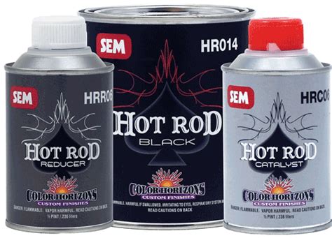 SEM Hot Rod Black 2K Matte Car Paint Kit HR010 Automotive Single
