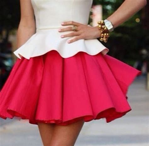Skirt Pink Skater Classy Blouse Wheretoget