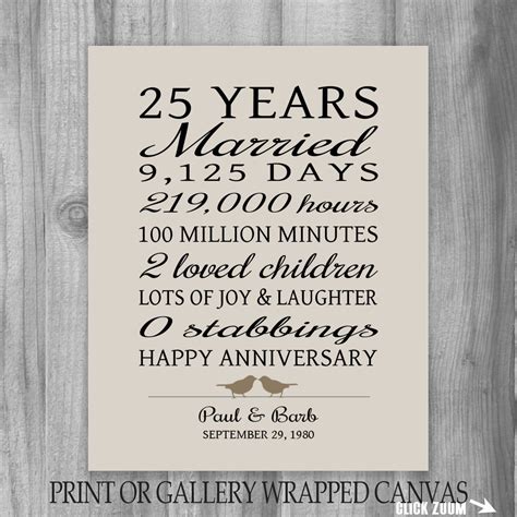 25 Year Anniversary T 25th Anniversary Art Print 25 Year