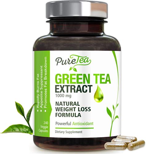 Pureteas Green Tea Extract Metabolism Booster Wegcg For Weight Loss