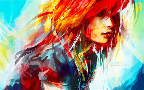 Women Digital Art Hayley Williams Face Redhead Alicexz Artwork