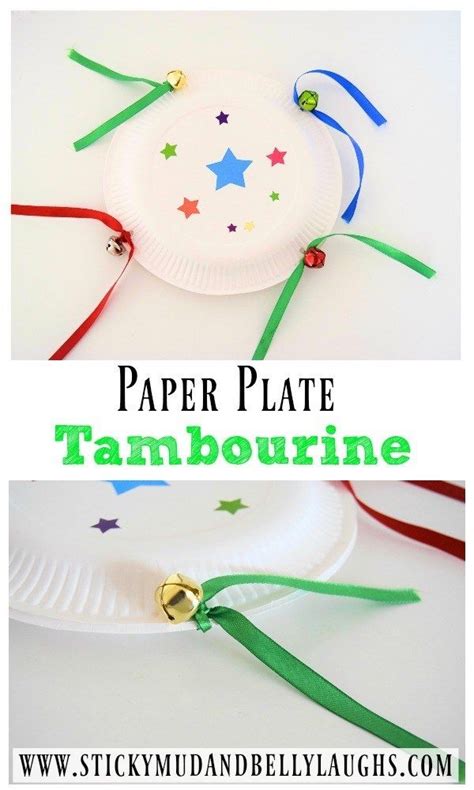 Diy Tambourine Paper Plate Craft Sticky Mud And Belly Laughs Music