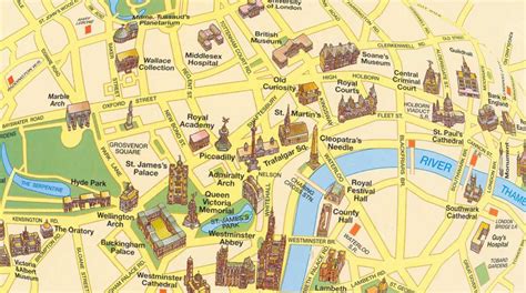 Map Of London With Tourist Attractions Download Printable Street Map Images