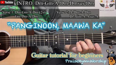 Panginoon Maawa Ka Fingerstyle Intro Plucking Guitar Chords Tutorial