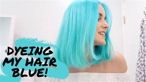 Dyeing My Hair Blue Arctic Fox Aquamarine Youtube