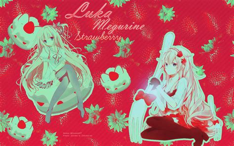 Luka Megurine Strawberry Wallpaper By Meikiyu On Deviantart