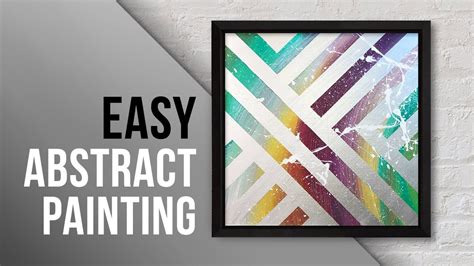 Abstract Acrylic Painting With Masking Tape Daily Art Easy Diy