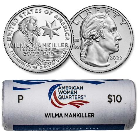 Buy 2022 P Wilma Mankiller Womens Quarter 40 Coin Bu Roll Apmex