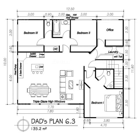 Autocad 2d House Plan Drawing Pdf Dimensions Autocad Plans Cadbull