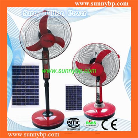 China 16′′ Stand Rechargeable Fan With Solar Panel China Rechargeable