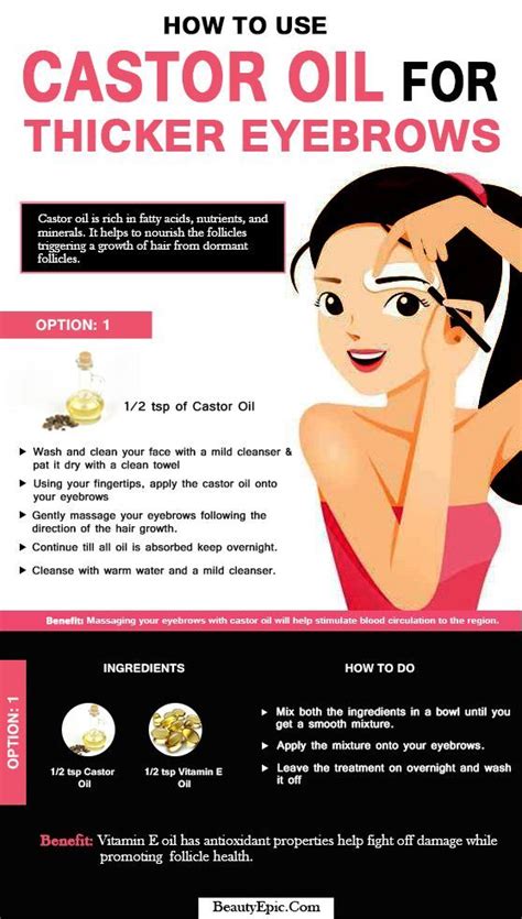 How To Use Castor Oil For Thicker Eyebrows Eyebrows Castor Oil