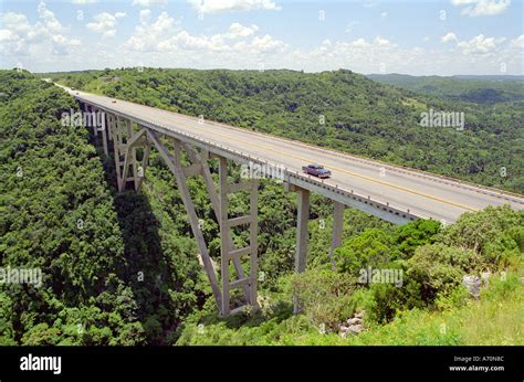 Bacunayagua Bridge Between Matanzas And Havana Crosses The Yumuri Valley
