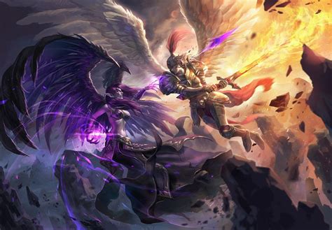 Morgana And Kayle League Of Legends Artwork Morgana League Of Legends