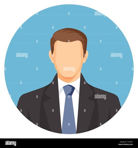 Faceless Businessman Avatar Man In Suit With Blue Tie Stock Vector Image And Art Alamy
