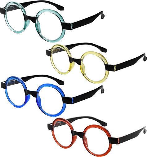 buy eyekepper 4 pack round reading glasses for women retro readers eyeglasses at
