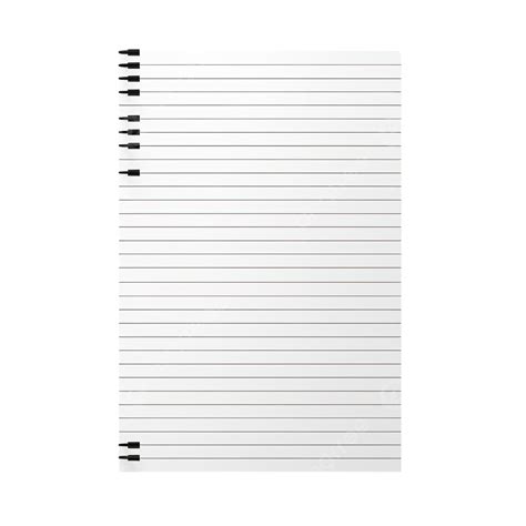 Blank Notebook Paper Sheet With Lines Illustration Line Document