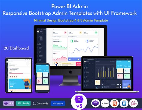 Power BI Admin Template Bootstrap Admin Dashboard UI Kit