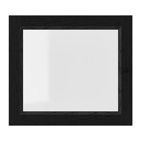 Oxberg Glass Door Black Oak Effect 40x35 Cm Ikea Eesti