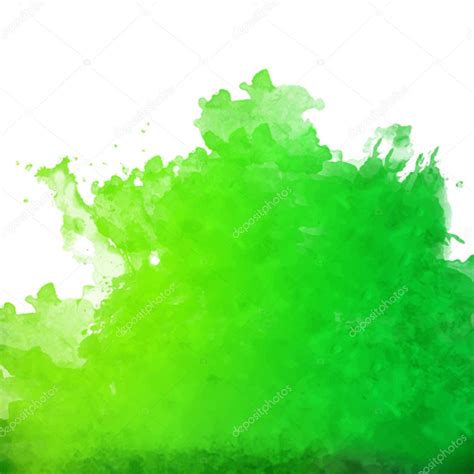 Abstract Green Watercolor Splash — Stock Vector © Kostins 49184499