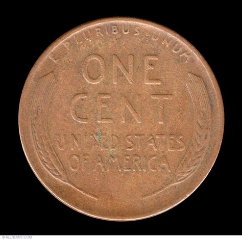 Lincoln Cent 1958 D Cent Lincoln Wheat 1909 1958 United States Of