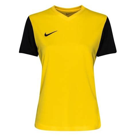 Nike Voetbalshirt Tiempo Premier II Geel Zwart Dames