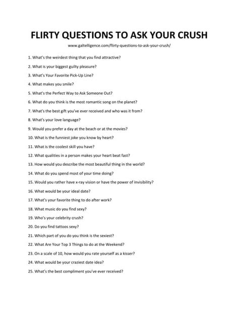 37 flirty questions to ask your crush get to know him