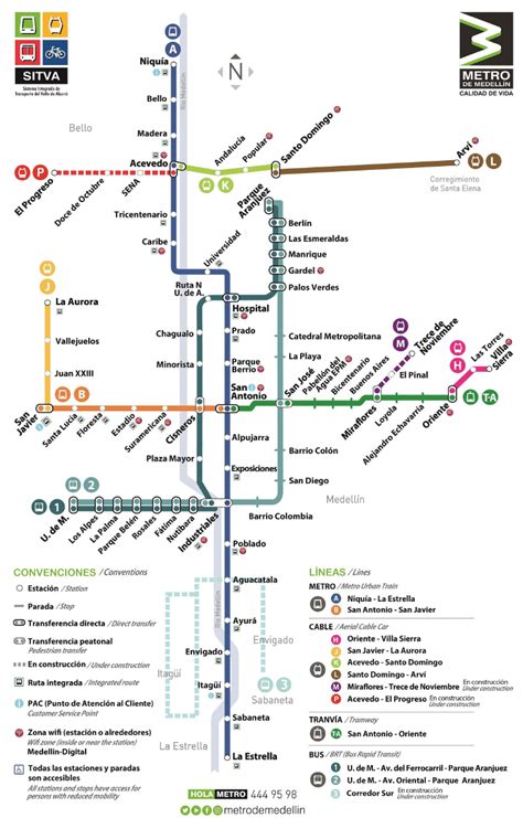 Идёт загрузка карты… the status of each map region is indicated by a symbol, which describes the type of feature, and a colour. Transit Maps: Submission - Official Map: Metro de Medellin ...