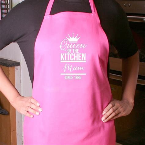 Ranging from salmon breakfast treats to a lovely cup of tea and biscuits, there are wonderful contemporary and traditional designs to be enjoyed. Queen Of The Kitchen Personalised Apron - GiftsOnline4U ...