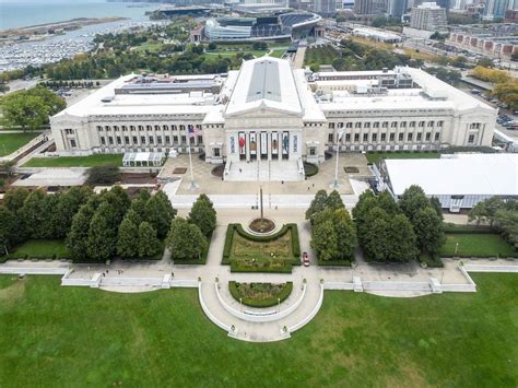Aerial Photo Of The Field Museum In Chicago Creative Commons Bilder