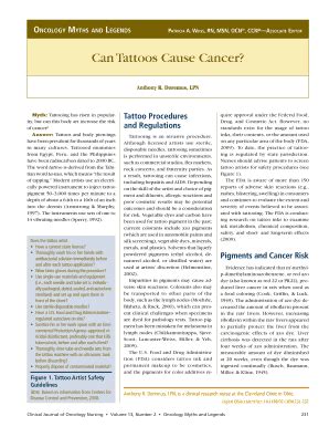 I recommend having a consultation with an expert to discuss your concerns and to determine the best treatment plan for you. can tattoos cause cancer - Forms & Document Samples to ...