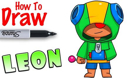 Youtube tutorial showing how to draw new brawler surge. How to Draw Leon | Brawl Stars - YouTube