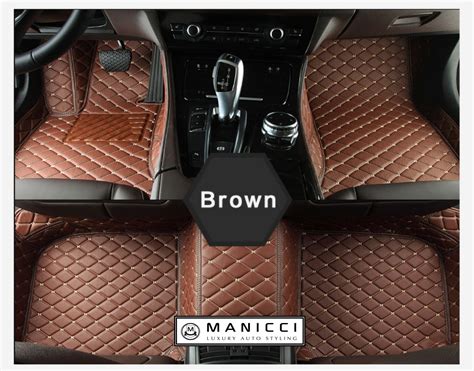 Manicci Luxury Custom Fitted Car Mats Brown Diamond Free Delivery