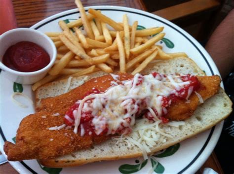 Wash and drain chicken strips. chicken parmesan sandwich olive garden