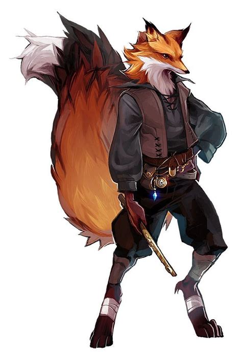 Fox Humanoid Fantasy Character Design Character Portraits Concept