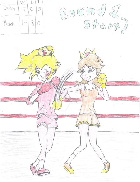 Princess Peach Vs Princess Daisy Boxing By Cartoonwomenboxing On Deviantart