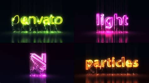 Neon Text Particles Logo Titles By Neuronfx On Envato Elements