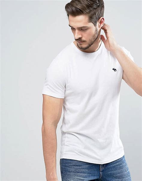 abercrombie and fitch core t shirt muscle slim fit in white asos