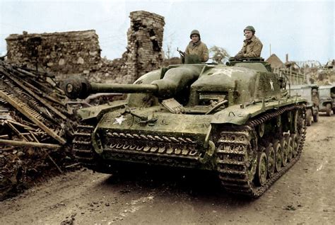 Stug Iii Ausf G In Use By The Us 104th Infantry Division Following The