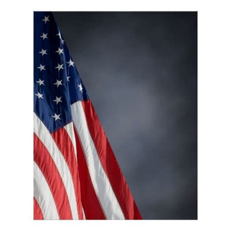 Compact Photo Backdrop Us Flag On Gray Blue Poster Zazzle Blue