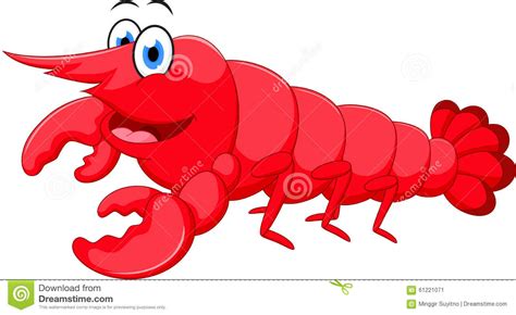 Lobster Cartoon Stock Vector Illustration Of Cute