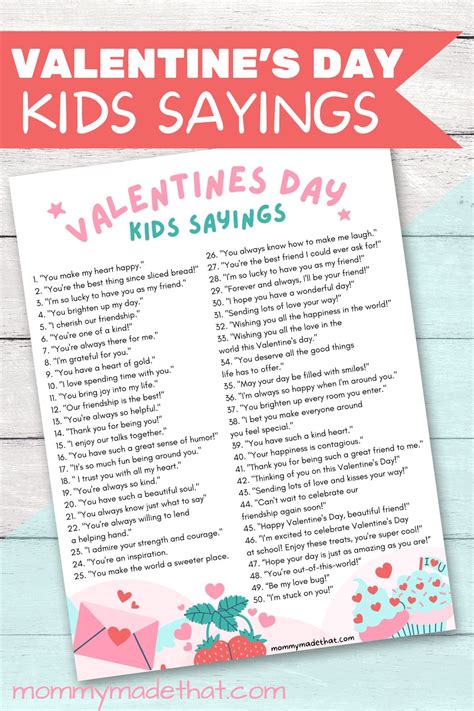 Valentine Sayings For Kids And Quotes