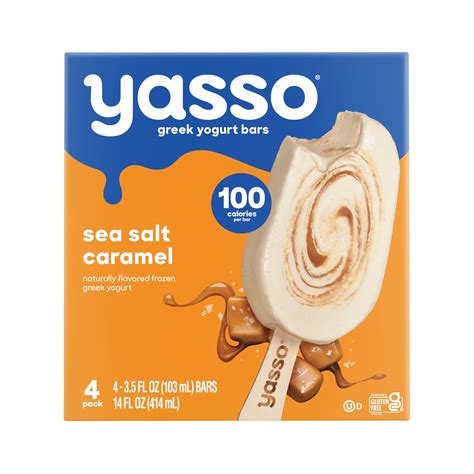 Yasso Sea Salt Caramel Greek Yogurt Bars 35 Fl Oz 4 Count