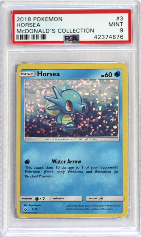 Maybe you would like to learn more about one of these? 2018 POKEMON MCDONALDS COLLECTION- 3- HORSEA- HOLO- PSA 9 CARD - Pokefeens
